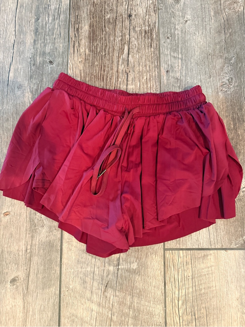 Gianni Bini Women’s Layered Athletic Shorts in Berry